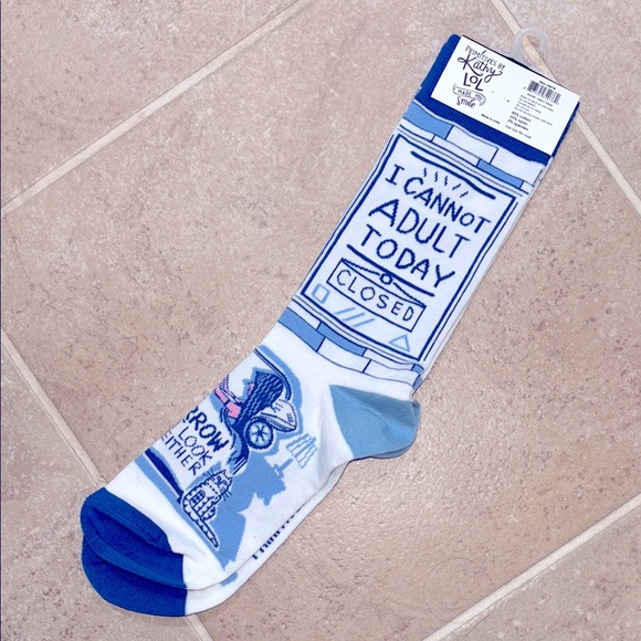 Primitives by Kathy ‘I Cannot Adult Today’ Crew Socks (Unisex) - Picture 4 of 7